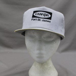 Vintage Logging Hat - Canfor Fort St James Corduroy Classic K Brand - Snapback